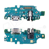 Шлейф для Samsung Galaxy A14 4G (A145F) плата системный разъем/разъем гарнитуры/микрофон - Премиум