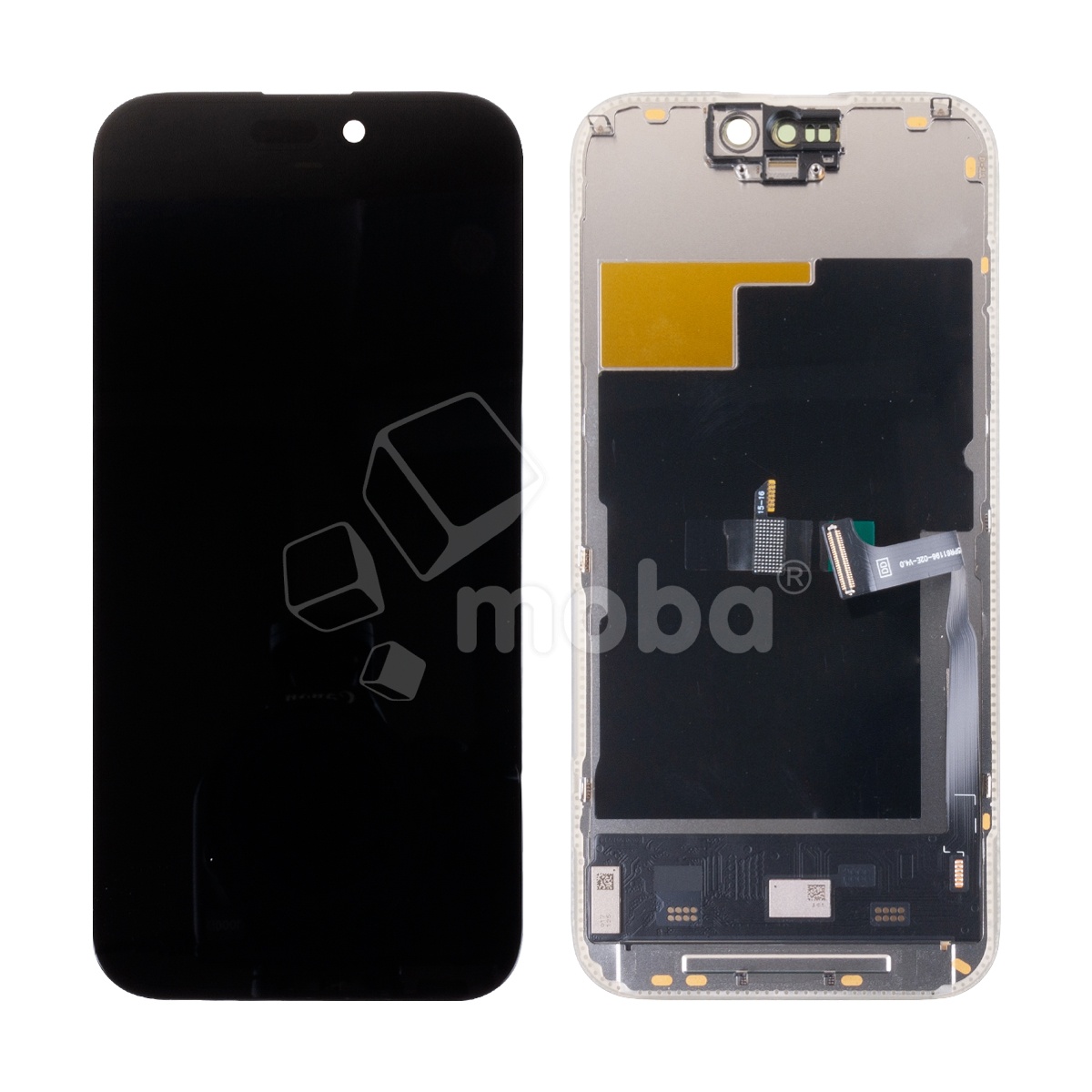 Дисплей для iPhone 15 Pro (A3102) в сборе с тачскрином Черный - DD (Soft OLED, Full HD COP, 850 Кд/м², 120 Гц) (площадка под IC) (COP)