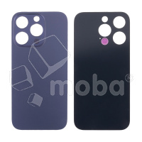 Задняя крышка для iPhone 14 Pro (A2891) Темно-фиолетовый (стекло, узкий вырез под камеру, логотип) - Премиум