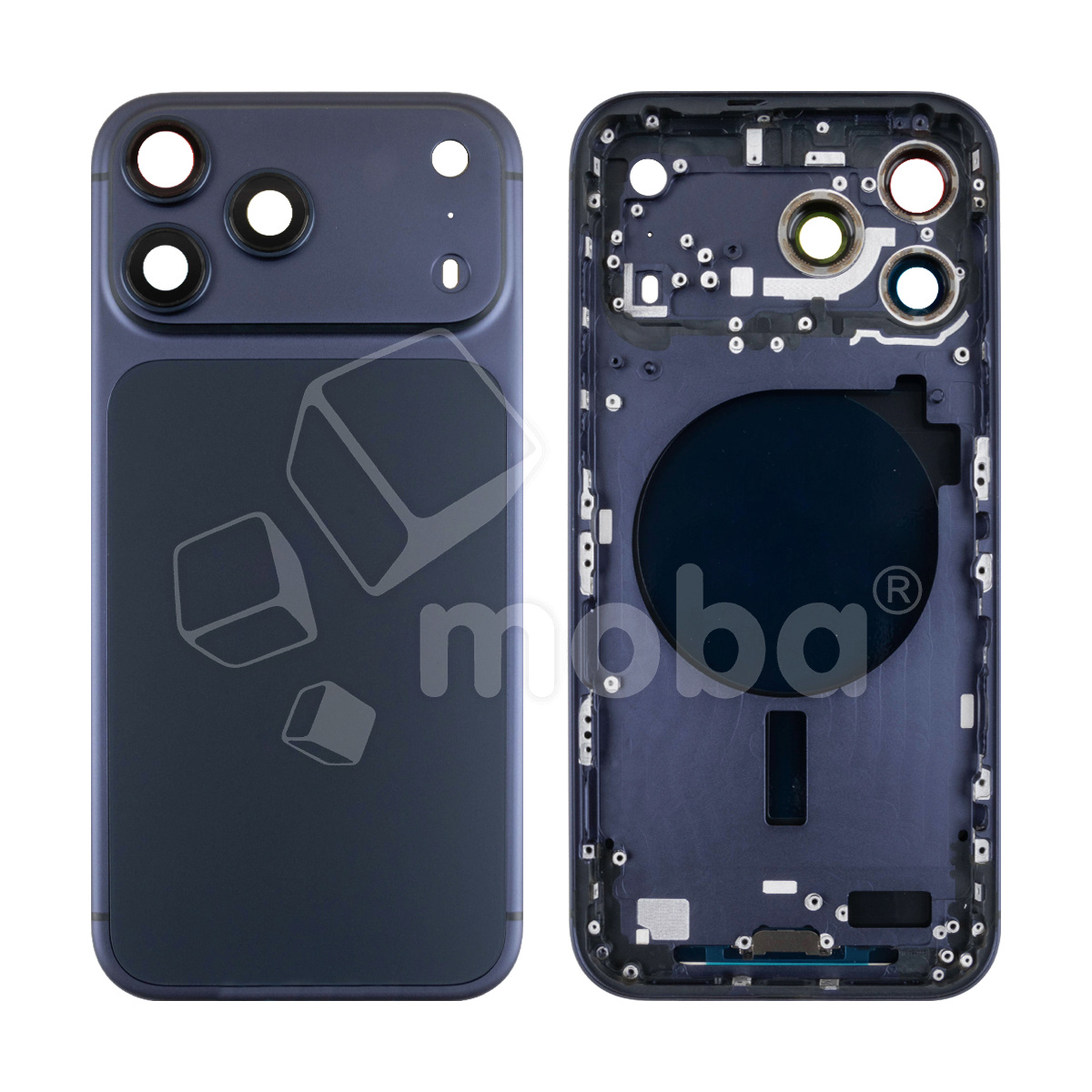 Корпус для iPhone 17 Pro Max (A3526) (1 Sim) Синий - Премиум