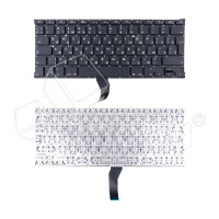 Клавиатура для ноутбука MacBook Air 13" A1369 (2010, Г-образный Enter RU) Черный