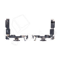 Шлейф для iPhone 15 Plus (A3094) на системный разъем/микрофон Черный - Премиум