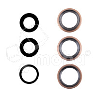 Стекло камеры для iPhone 16 Pro/16 Pro Max (комплект 3 шт.) Бежевый