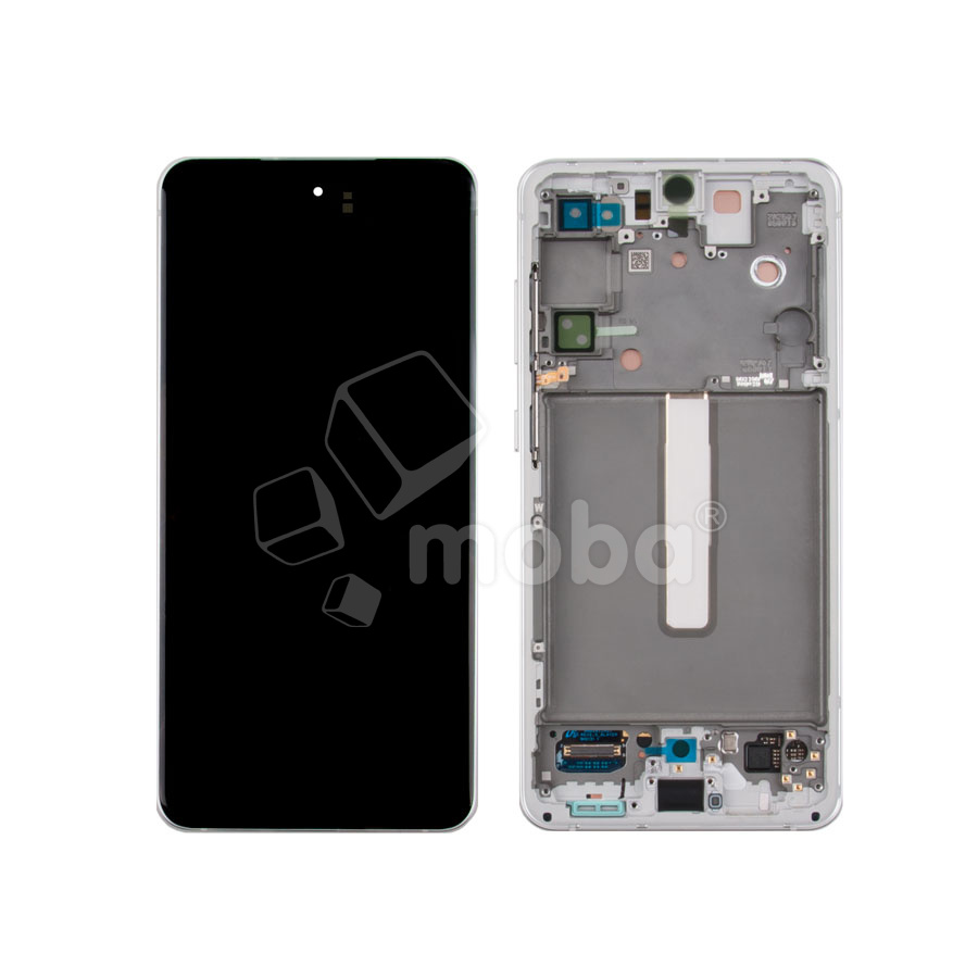 Дисплей для Samsung Galaxy S21 FE (G990B) модуль с рамкой Белый - OR (SP)