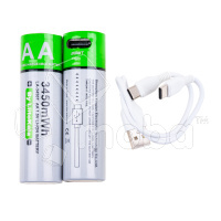 Аккумуляторные батарейки "AA" LiitoKala 2300 mAh (2 шт. в кейсе , перезаряжаемые от Type-C) купить по цене производителя Москва | Moba