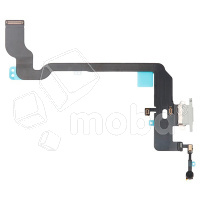 Шлейф для iPhone Xs (A2097/A1920) на системный разъем/микрофон Серебро