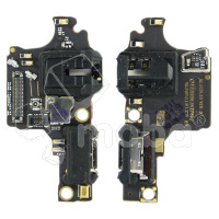 Шлейф для Huawei Honor 10 (COL-L29) плата на системный разъем/разъем гарнитуры/микрофон - Премиум