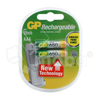 Аккумуляторные батарейки "AAA" GP 650 mAh (2 шт. в блистере)