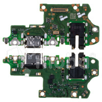 Шлейф для Huawei Honor X8 4G (TFY-LX1) плата на системный разъем/разъем гарнитуры/микрофон