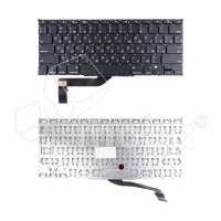 Клавиатура для ноутбука MacBook Pro 15" A1398 (2012-2015, прямой Enter RU) Черный