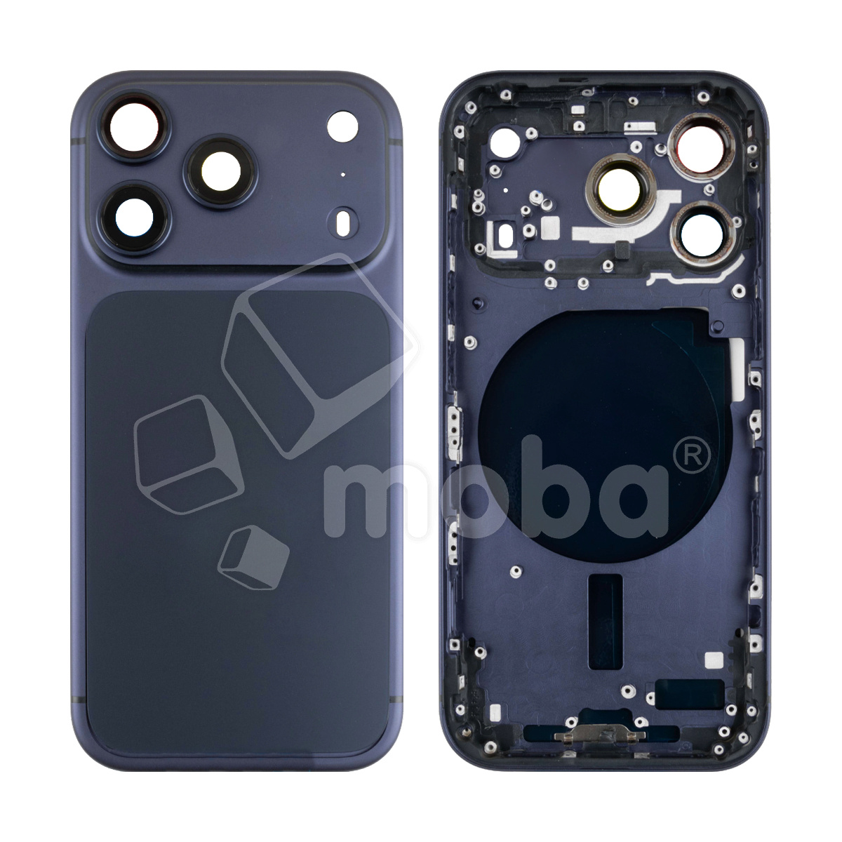 Корпус для iPhone 17 Pro (A3523) (1 Sim) Синий - Премиум