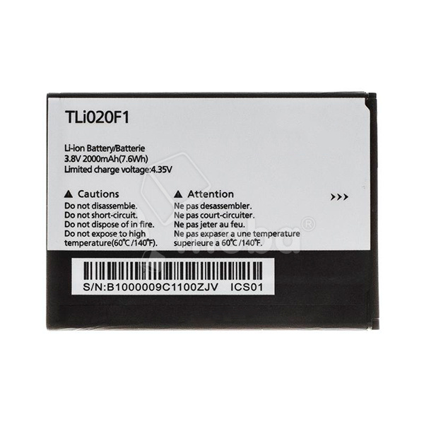 Аккумулятор для Alcatel OT-5045D/OT-4045D/OT-5010D/OT-5042X/OT-6036Y/OT-7041D/OT-5044D (TLi020F1/TLi020F)