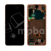 Дисплей для Samsung Galaxy S21 (G991B) модуль с рамкой Розовый - OR (SP)