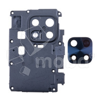 Стекло камеры для Xiaomi Redmi 10C (220333QNY) в сборе с рамкой Черный