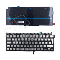 Подсветка клавиатуры для ноутбука MacBook Air M1 13" A2337 (2020, Г-образный Enter RU) Черный