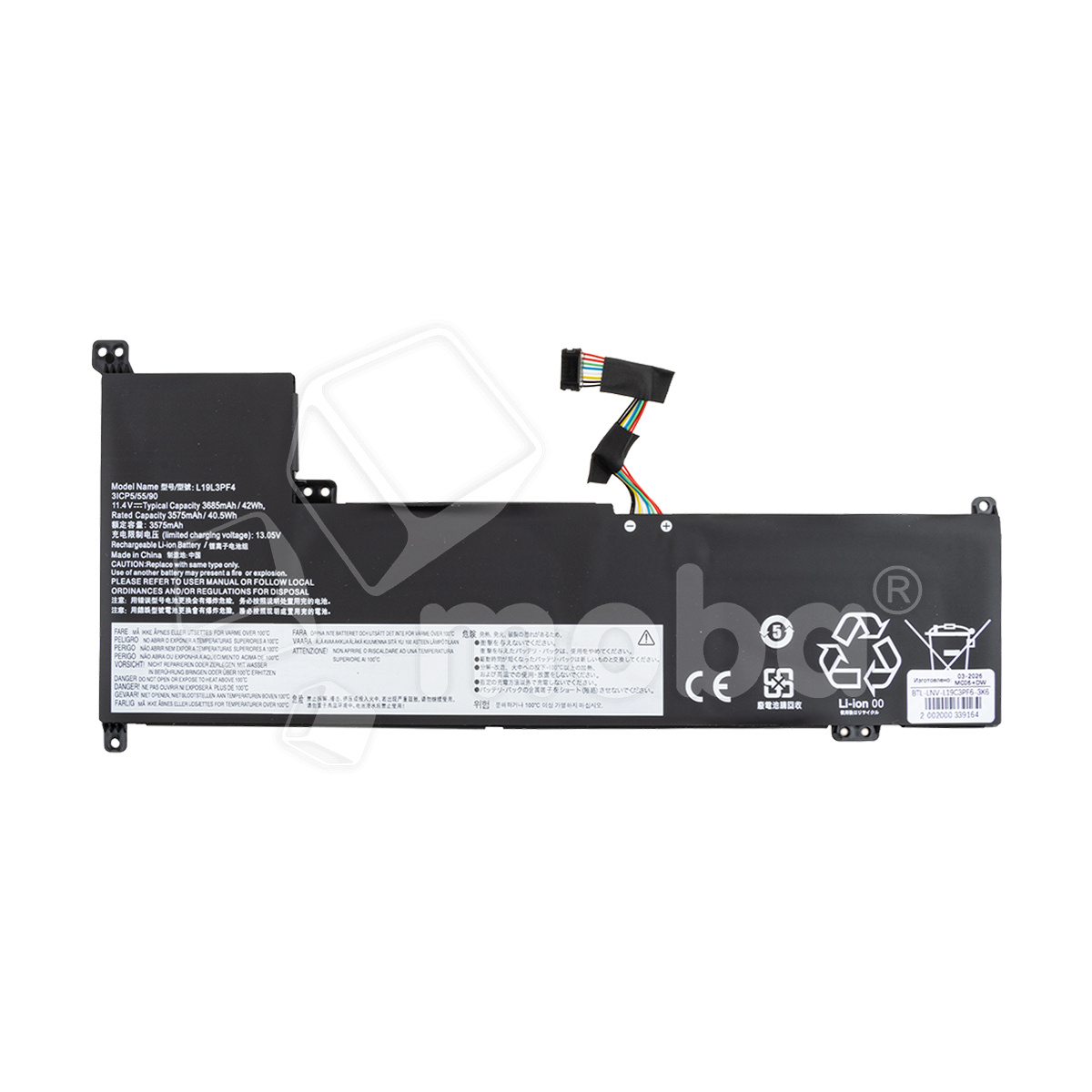 Аккумуляторная батарея для ноутбука Lenovo IdeaPad 3-17 (L19C3PF6) 3600 mAh