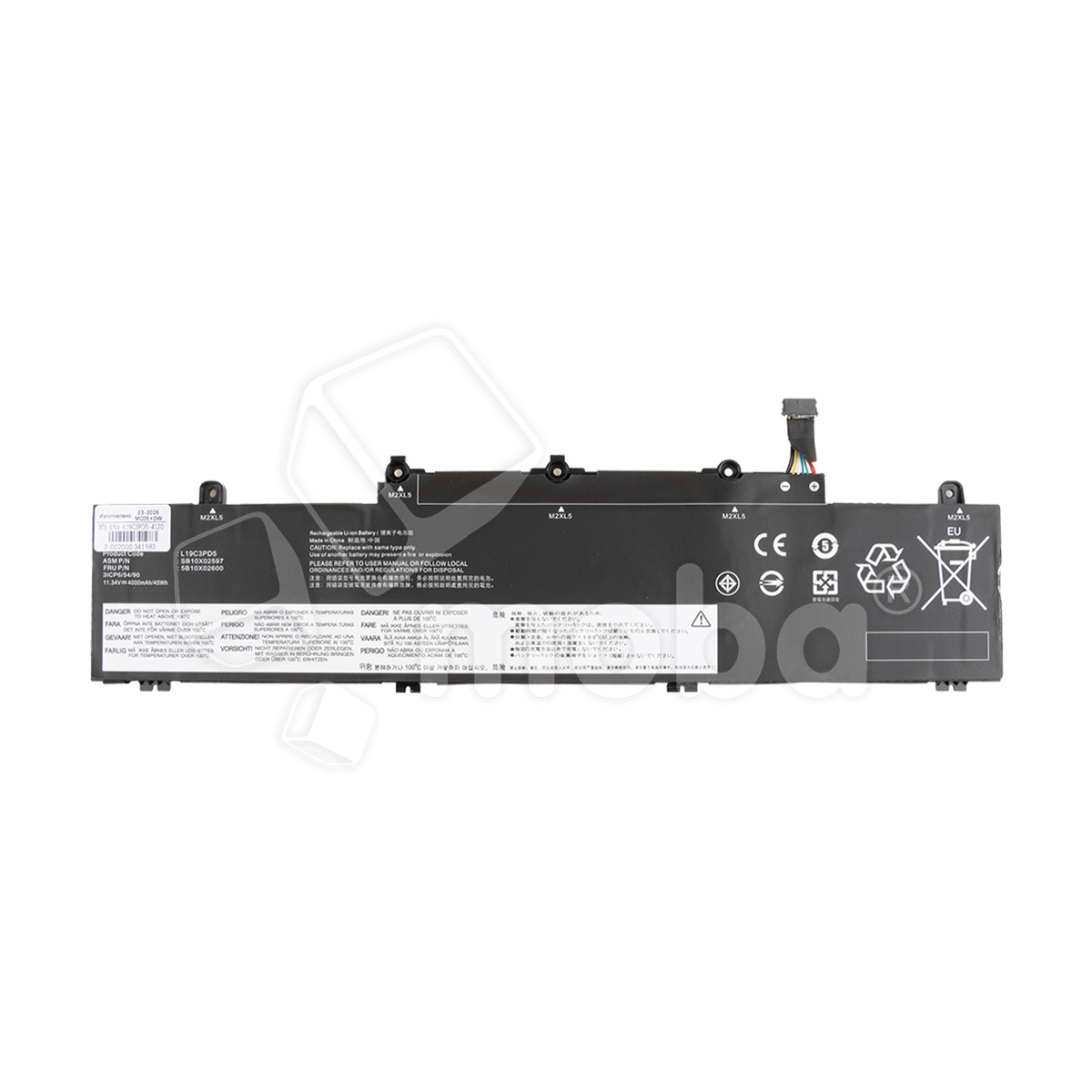 Аккумуляторная батарея для ноутбука Lenovo ThinkPad E14 Gen 2, E15 Gen 2 (L19C3PD5) 4120 mAh