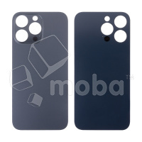 Задняя крышка для iPhone 14 Pro Max Черный (стекло, широкий вырез под камеру, логотип) - Премиум купить по цене производителя Москва | Moba