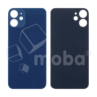 Задняя крышка для iPhone 12 mini (A2399) Синий (стекло, широкий вырез под камеру, логотип)