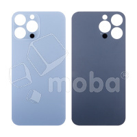 Задняя крышка для iPhone 13 Pro Max (A2645) Голубой (стекло, широкий вырез под камеру, логотип)
