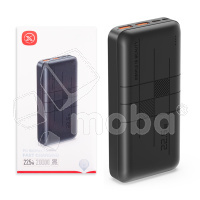 Внешний Аккумулятор (Power Bank) XO PR188 20000 mAh (22.5W, QC3.0, PD, 2USB, MicroUSB, Type-C, LED индикатор) Черный