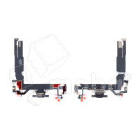 Шлейф для iPhone 17 (A3520) на системный разъем/микрофон Черный - Премиум