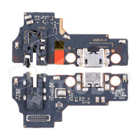 Шлейф для Realme C30/Narzo 50i Prime (RMX3581/RMX3506) плата на системный разъем/разъем гарнитуры/микрофон - Премиум