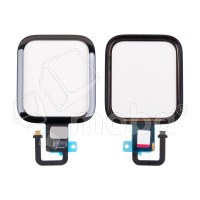 Стекло для переклейки Apple Watch 6 (44 мм) в сборе с тачскрином и OCA пленкой сапфировое Черный