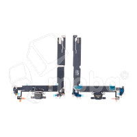 Шлейф для iPhone 16 Plus (A3290) на системный разъем/микрофон Черный - Премиум