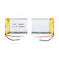 Аккумулятор универсальный 103040p 3,7v Li-Pol 1200 mAh (10*30*40 mm)