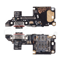 Шлейф для Xiaomi Poco F7 Pro (24117RK2CG) плата системный разъем/разъем SIM/микрофон - Премиум