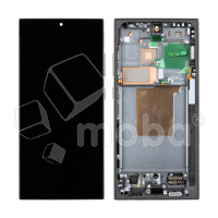 Дисплей для Samsung Galaxy S24 Ultra (S928B) модуль с рамкой Черный - Сервисный Оригинал