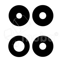 Стекло камеры для Xiaomi Redmi Note 14 Pro 4G (24116RACCG) (комплект 4 шт.) Черный