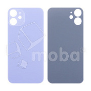 Задняя крышка для iPhone 12 mini (A2399) Фиолетовый (стекло, монолит, широкий вырез под камеру, логотип) - Премиум