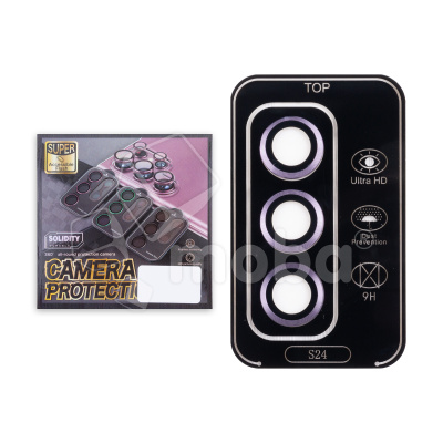 Защитное стекло линзы камеры для Galaxy Samsung S24 (S921B) (комплект 3 шт.) Фиолетовый