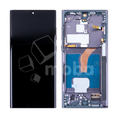 Дисплей для Samsung Galaxy S22 Ultra (S908B/S9080) модуль с рамкой Черный - (OLED)