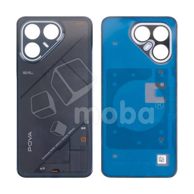 Задняя крышка для Tecno Pova 7 Ultra 5G (LJ9) Черный - Премиум