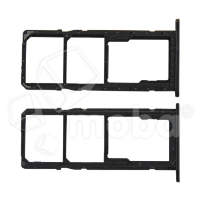 Держатель SIM для Samsung Galaxy A01/M01F (A015F/M015F) Черный