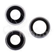 Стекло камеры для iPhone 15 Pro Max (комплект 3 шт.) Белый