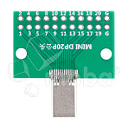 Разъем mini DisplayPort (штекер) на плате (20 pin, 2,54 мм)