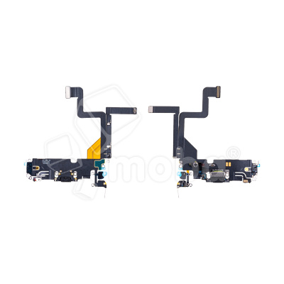 Шлейф для iPhone 14 Pro (A2891) на системный разъем/микрофон Черный - Премиум