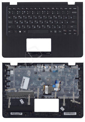 Клавиатура для ноутбука Lenovo IdeaPad 300S-11IBR черная топ-панель