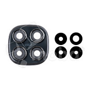 Стекло камеры для Xiaomi Redmi Note 14 Pro 4G (24116RACCG) в сборе с рамкой Черный