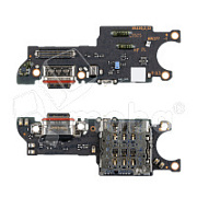 Шлейф для Realme C85 4G (RMX5566) плата системный разъем/разъем SIM/микрофон - Премиум