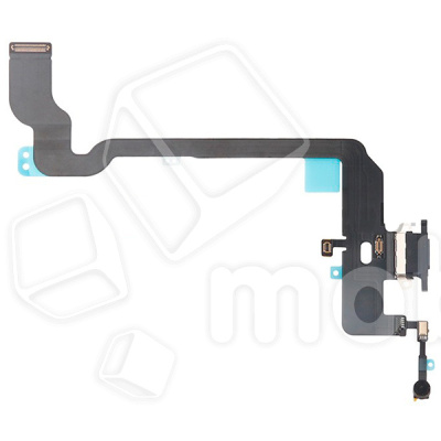 Шлейф для iPhone Xs (A2097/A1920) на системный разъем/микрофон Черный