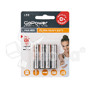 Батарейка AAA R03 GoPower Heavy Duty 1.5V (4 шт. в блистере)