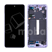 Дисплей для Samsung Galaxy S21 FE (G990B) модуль с рамкой Фиолетовый - OR (SP)