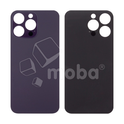Задняя крышка для iPhone 14 Pro Max (A2895) Темно-фиолетовый (стекло, широкий вырез под камеру, логотип)