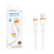 Кабель USB - Lightning Borofone BX118 (2.4A, плоский) Белый