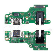 Шлейф для Tecno Spark 40 Pro (KM6) плата на системный разъем/разъем гарнитуры/микрофон - Премиум